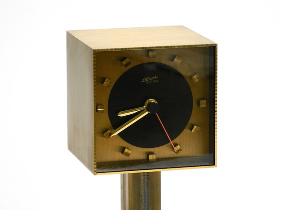 Image 1 of Very Rare Fancy 1960S Brass Table Clock By Atlanta Electric