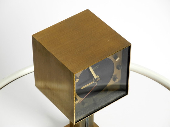 Image 1 of Very Rare Fancy 1960S Brass Table Clock By Atlanta Electric