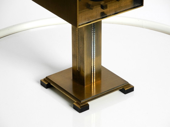 Image 1 of Very Rare Fancy 1960S Brass Table Clock By Atlanta Electric