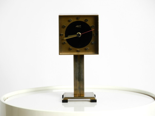 Very Rare Fancy 1960S Brass Table Clock By Atlanta Electric