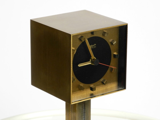 Image 1 of Very Rare Fancy 1960S Brass Table Clock By Atlanta Electric