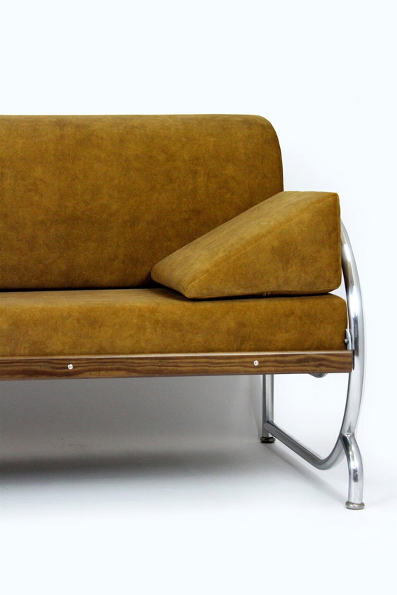 Image 1 of Hynek Gottwald Tubular Chrome & Steel Sofa