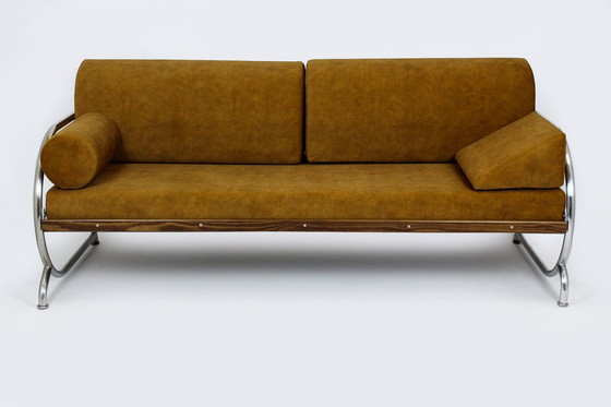 Image 1 of Hynek Gottwald Tubular Chrome & Steel Sofa