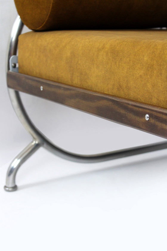 Image 1 of Hynek Gottwald Tubular Chrome & Steel Sofa