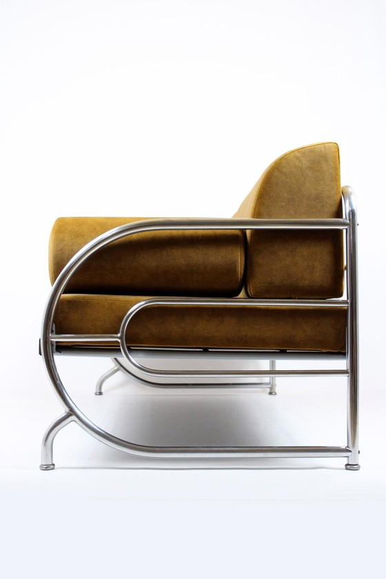 Image 1 of Hynek Gottwald Tubular Chrome & Steel Sofa