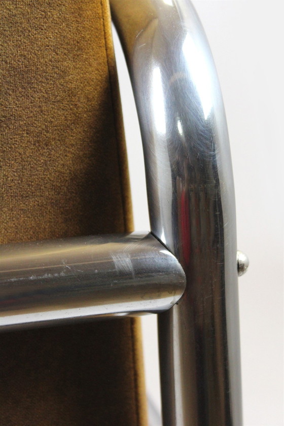 Image 1 of Hynek Gottwald Tubular Chrome & Steel Sofa