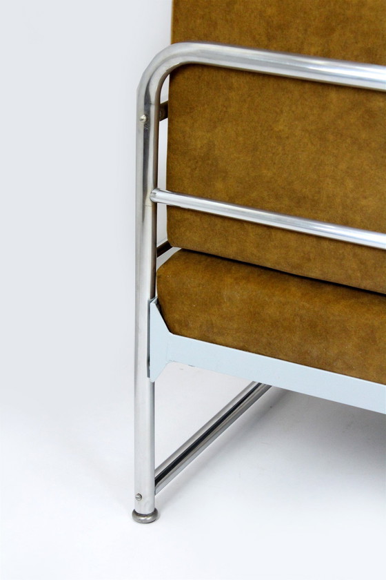 Image 1 of Hynek Gottwald Tubular Chrome & Steel Sofa