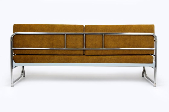 Image 1 of Hynek Gottwald Tubular Chrome & Steel Sofa