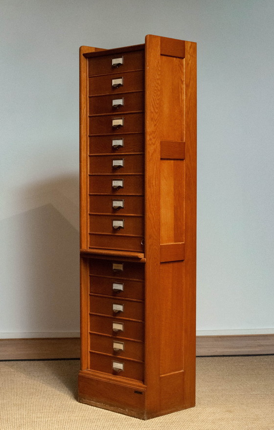 Image 1 of Vintage Oak Drawers/Archive Cabinet