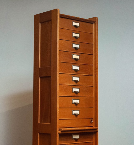 Image 1 of Vintage Oak Drawers/Archive Cabinet