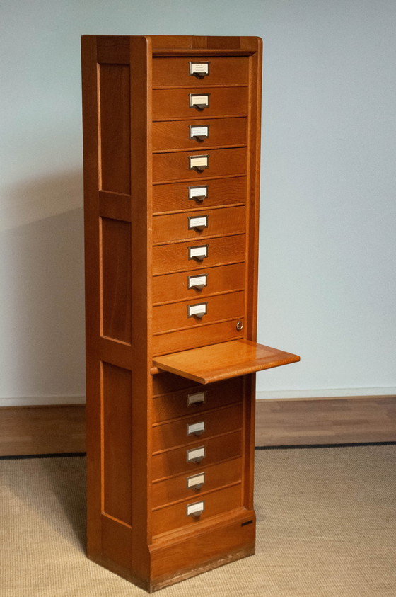 Image 1 of Vintage Oak Drawers/Archive Cabinet