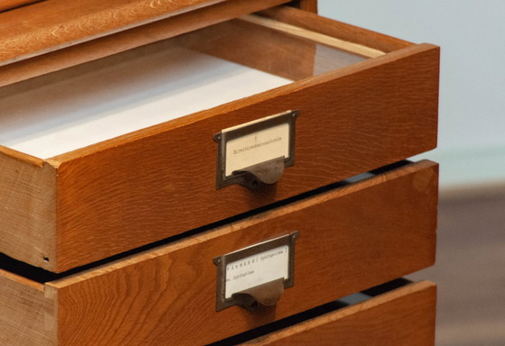 Image 1 of Vintage Oak Drawers/Archive Cabinet