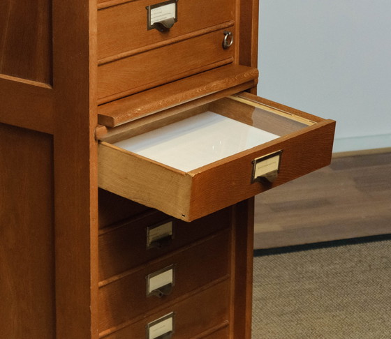 Image 1 of Vintage Oak Drawers/Archive Cabinet