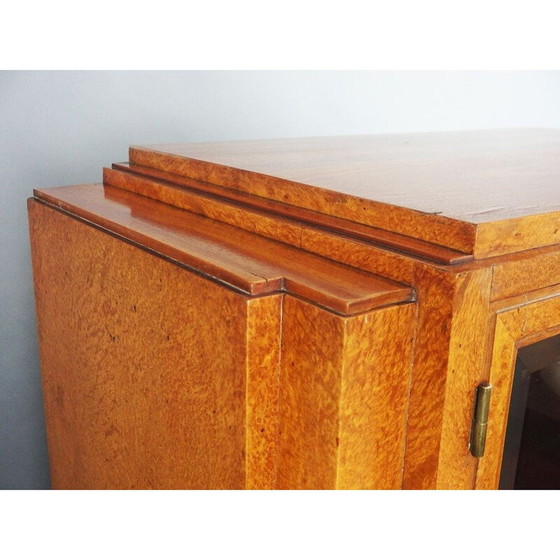 Image 1 of Vintage art deco burr wood display case by André Arbus, France 1930
