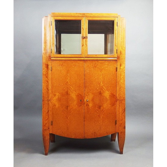 Image 1 of Vintage art deco burr wood display case by André Arbus, France 1930