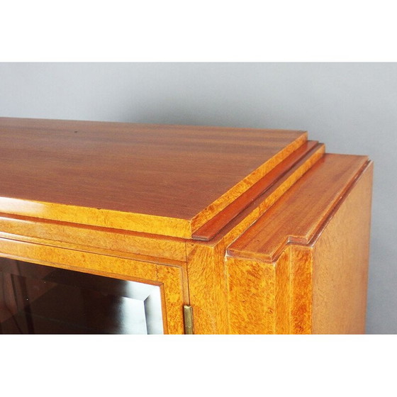 Image 1 of Vintage art deco burr wood display case by André Arbus, France 1930