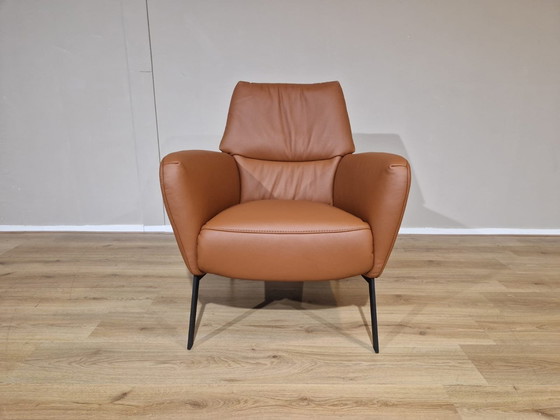 Image 1 of New Prominent E101 Armchair Brown Leather Design