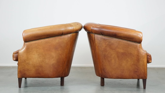 Image 1 of 2 X Sheep leather club chair