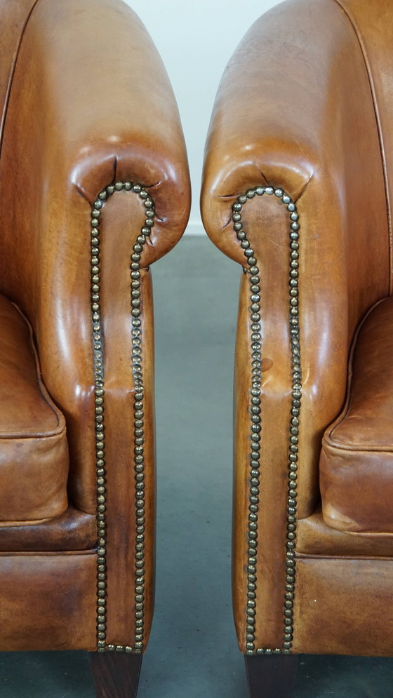 Image 1 of 2 X Sheep leather club chair