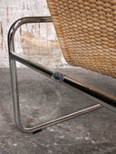 Sedia Thonet S35 e lampada da terra cromata Gepo