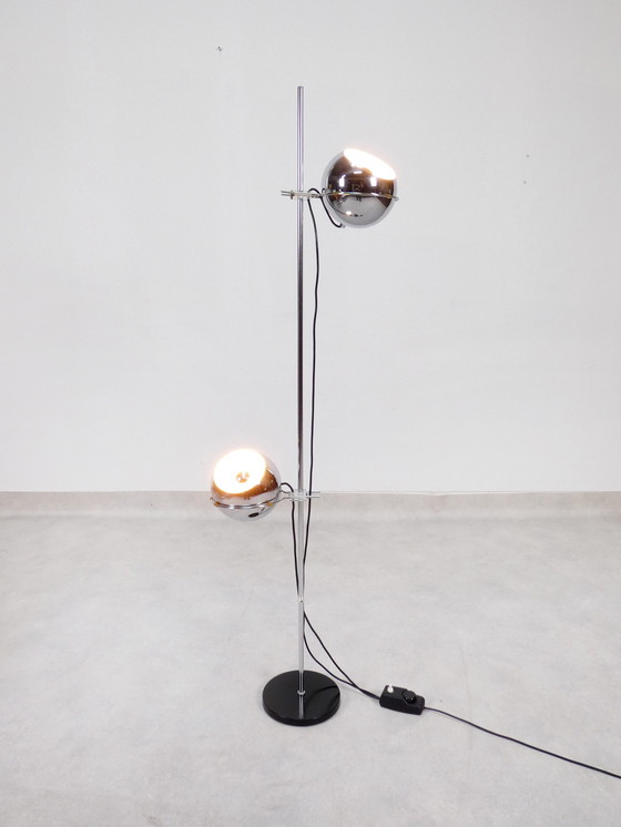 Image 1 of Thonet S35 chair and Gepo chrome floor lamp