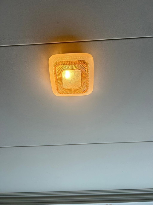 Vintage amber pearl ceiling light