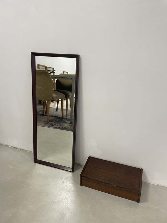 Image 1 of Mirror with wall cabinet in rosewood