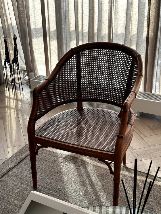 Image 1 of Giorgetti Chair Faux Bamboo