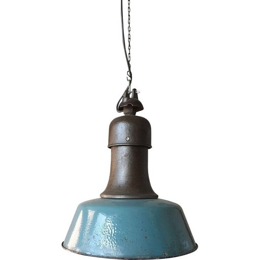 Pendant Lamp Vintage Industrial OBz from Wilkasy A23, 1950s