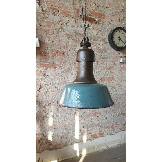 Image 1 of Pendant Lamp Vintage Industrial OBz from Wilkasy A23, 1950s