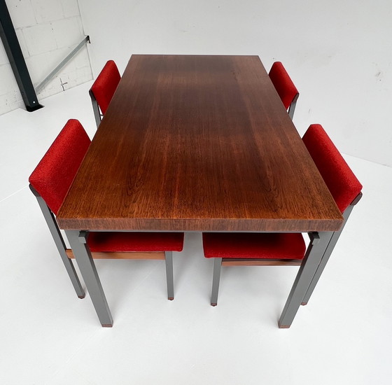 Image 1 of Set of 4 Pali dining chairs by Louis van Teeffelen, 1960's