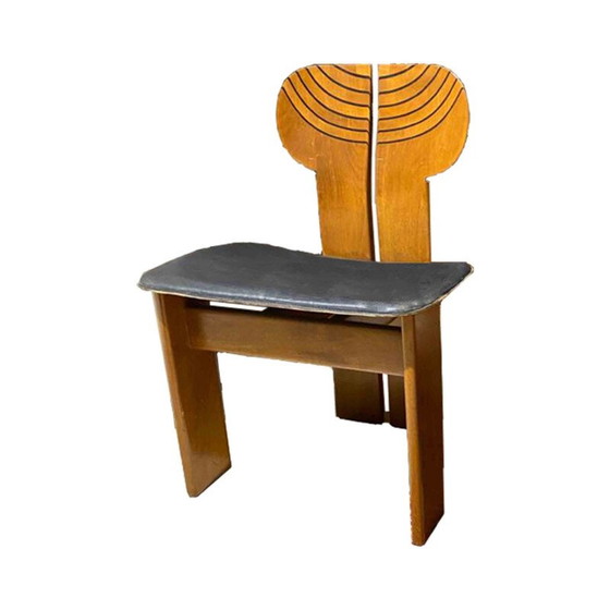 Image 1 of Set of 4 vintage Africa dining chairs by Afra and Tobia Scarpa for Maxalto, 1976