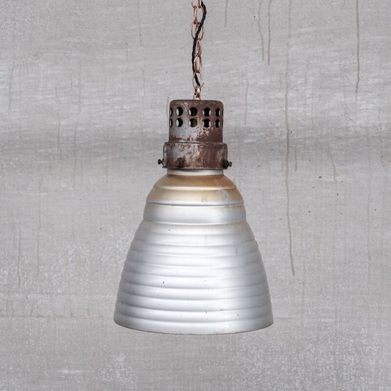 Image 1 of Vintage Mercury glass pendant lamp by Zeiss Ikon, Germany 1930s