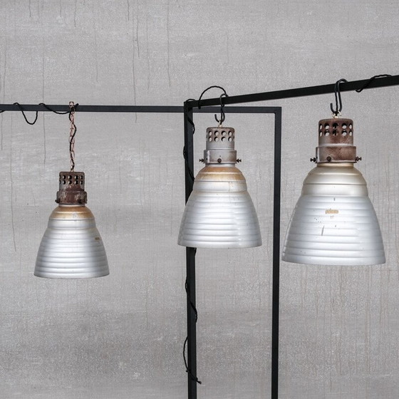 Image 1 of Vintage Mercury glass pendant lamp by Zeiss Ikon, Germany 1930s