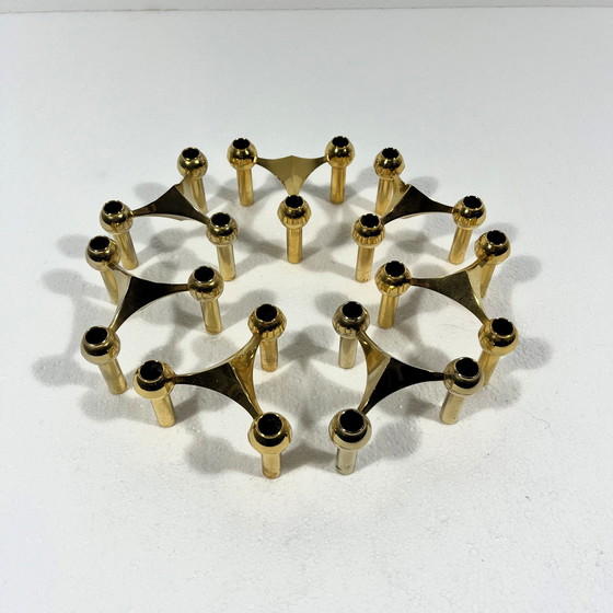 Image 1 of Brass Nail Candlesticks Denmark 1960'S