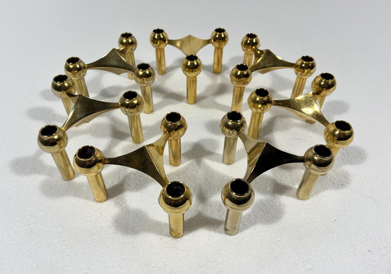 Image 1 of Brass Nail Candlesticks Denmark 1960'S