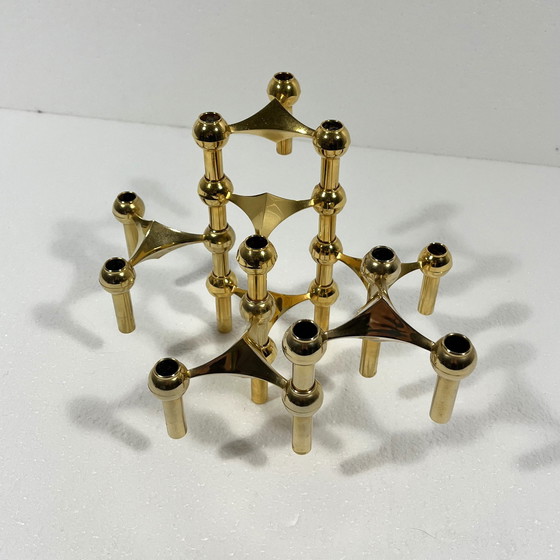 Image 1 of Brass Nail Candlesticks Denmark 1960'S