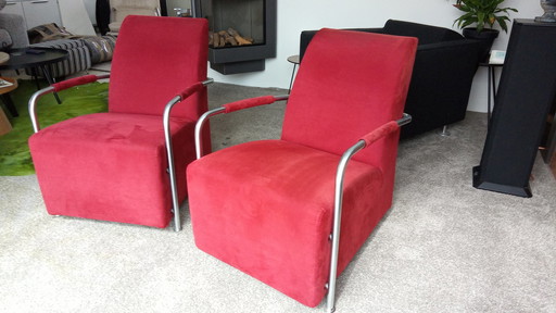 2x Gelderland Model 6420 bordeaux red