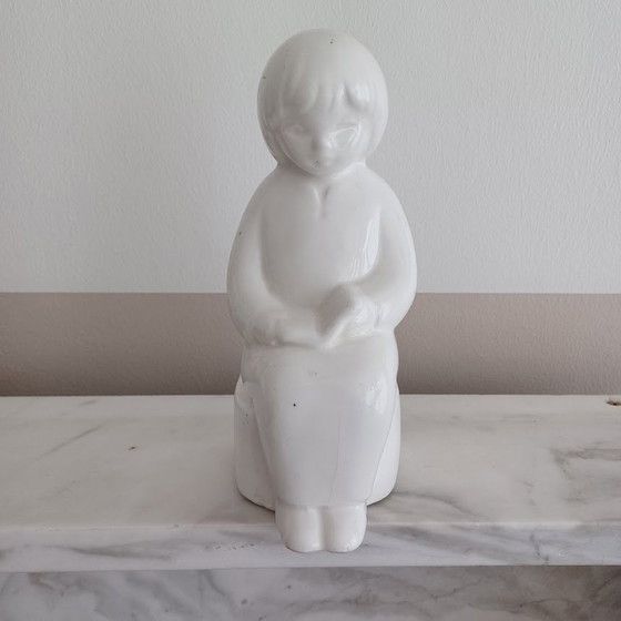 Image 1 of Set di fermalibri in ceramica bianca di Delft. 1980