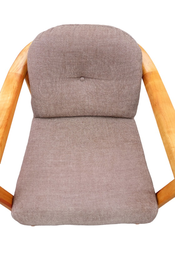 Image 1 of Fauteuil vintage Wilhelm Knoll cerisier années 60