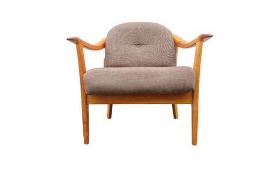 Image 1 of Fauteuil vintage Wilhelm Knoll cerisier années 60