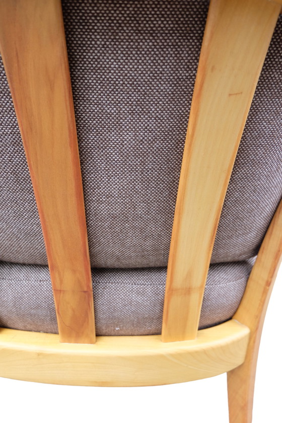 Image 1 of Fauteuil vintage Wilhelm Knoll cerisier années 60