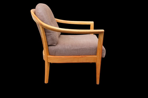 Image 1 of Fauteuil vintage Wilhelm Knoll cerisier années 60