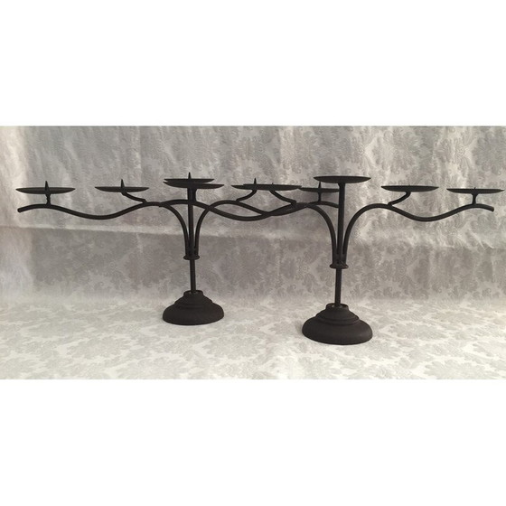 Image 1 of Vintage candlestick in cast iron