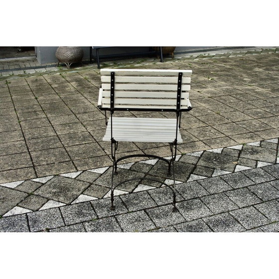 Image 1 of Vintage wrought iron folding garden armchair, 1930