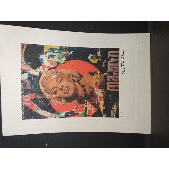 Image 1 of Litografia d'epoca "Marilyn" di Domenico Mimmo Rotella, 2010