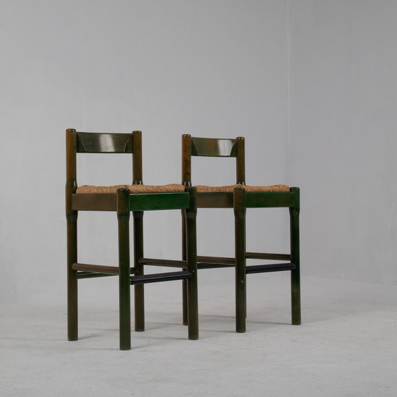 Image 1 of Carimate Bar Stools By Vico Magistretti For Cassina, Set Of 2