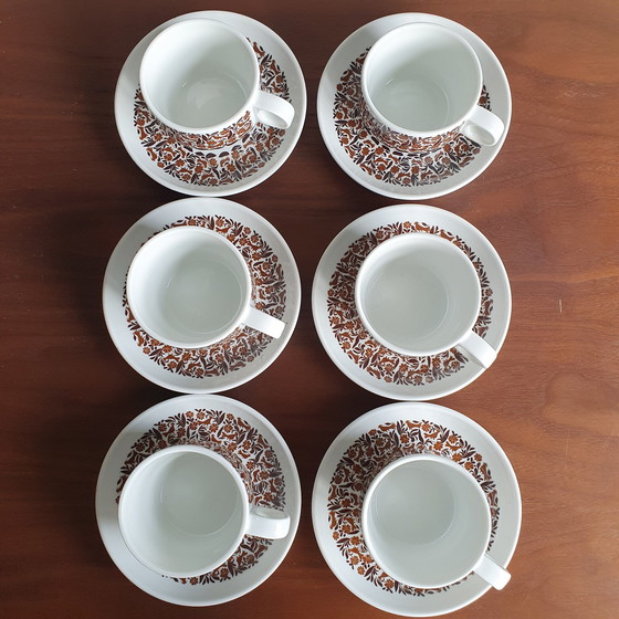 Image 1 of Thomas Kiruna Cups And Saucers 6 Pieces 1970s