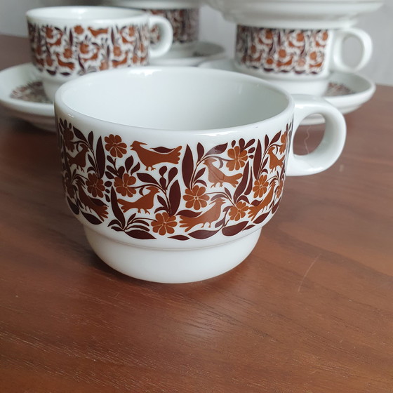 Image 1 of Thomas Kiruna Cups And Saucers 6 Pieces 1970s