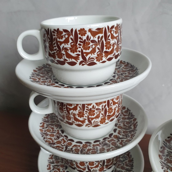 Image 1 of Thomas Kiruna Cups And Saucers 6 Pieces 1970s